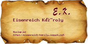 Eisenreich Károly névjegykártya